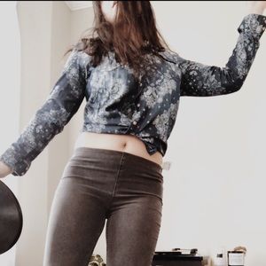 Paisley button down top